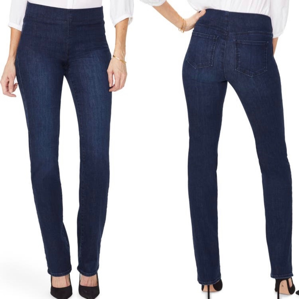 NYDJ straight leg denim ponte pants. Worn only once, very soft and comfy.